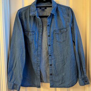Old Navy Denim button up shirt, women size M